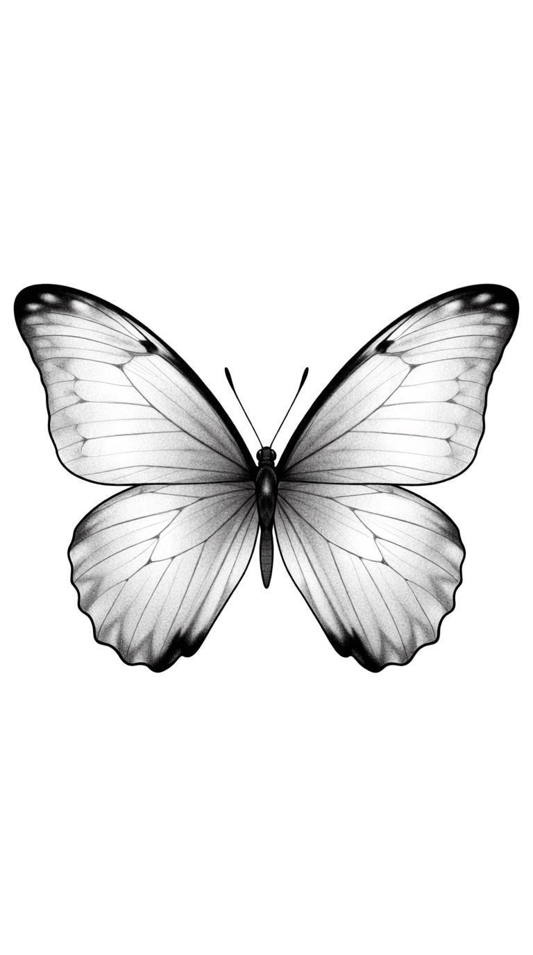 Realistic Butterfly Tattoo